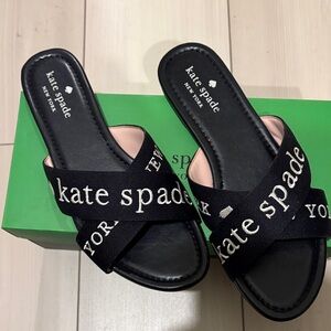 Kate Spade Black {Piper Slide}